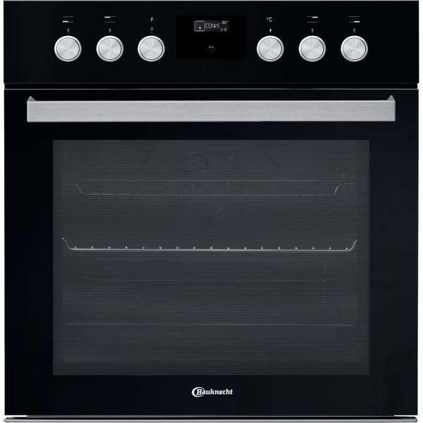 Bauknecht HIS5 EI8VS3 ES - Einbauherd für Induktionskochfelder, Schwarz/Edelstahl, 65 L, 60 cm